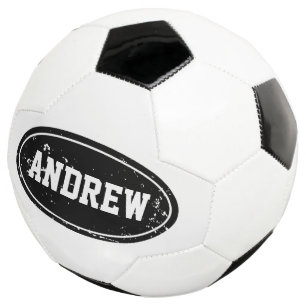 Bola de futebol personalizada vintage com nome per