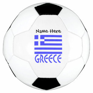 Bola De Futebol Personalizado com a Grécia e a Bandeira Grega