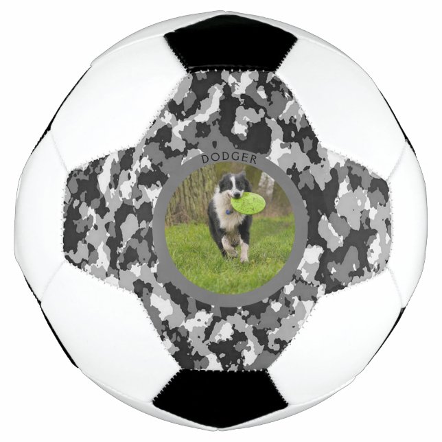 Bola De Futebol Personalizar imagem do nome do cão da campanha B & (Frente)
