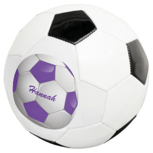 Bola de Futebol Personalizável, Roxo e Branco