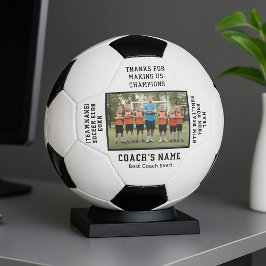 Bola De Futebol Personalized Football Team Coach with Photo Text