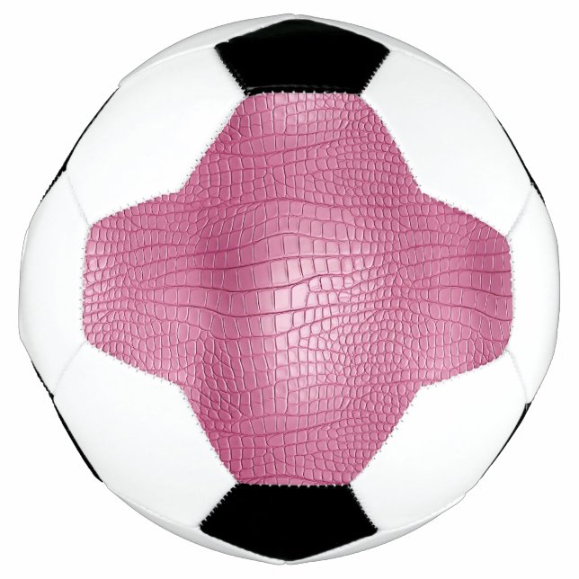 Bola De Futebol Pink Faux Alligator Animal (Frente)