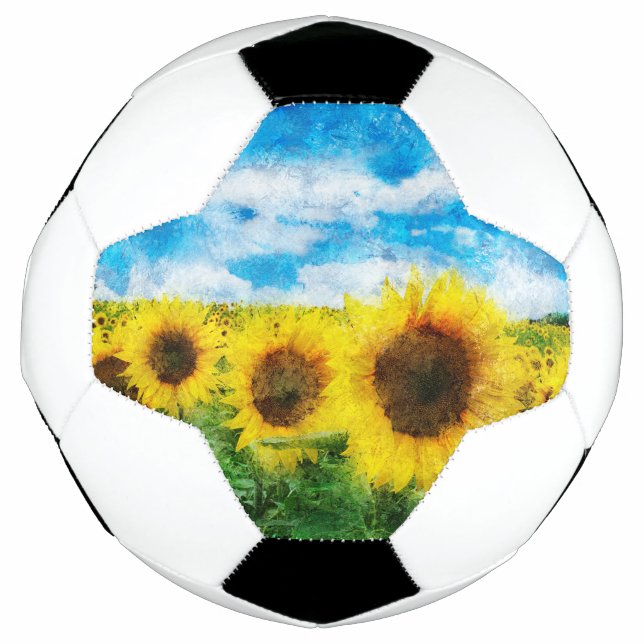 Bola De Futebol Pintura de girassóis (Frente)