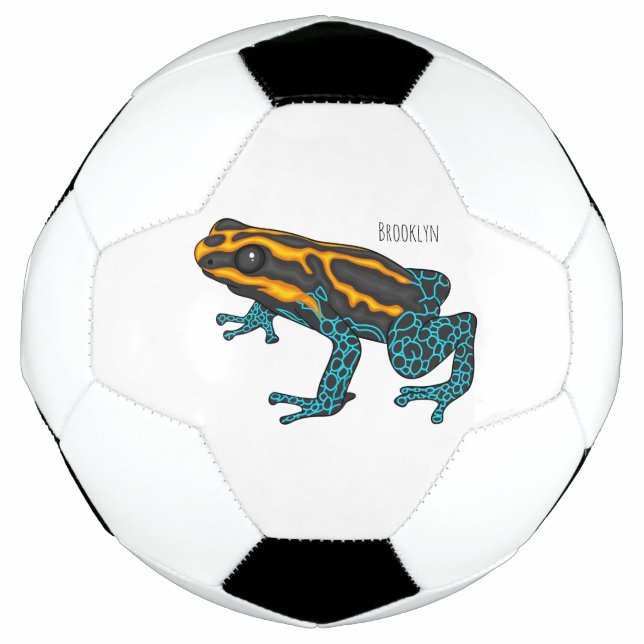 Bola De Futebol Poison dart frog cartoon illustration  (Frente)