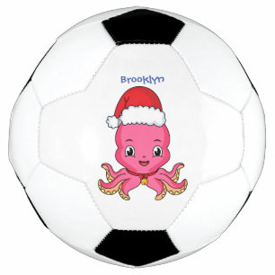 Bola De Futebol Polvo feliz bonito vestindo o desenho do chapéu d