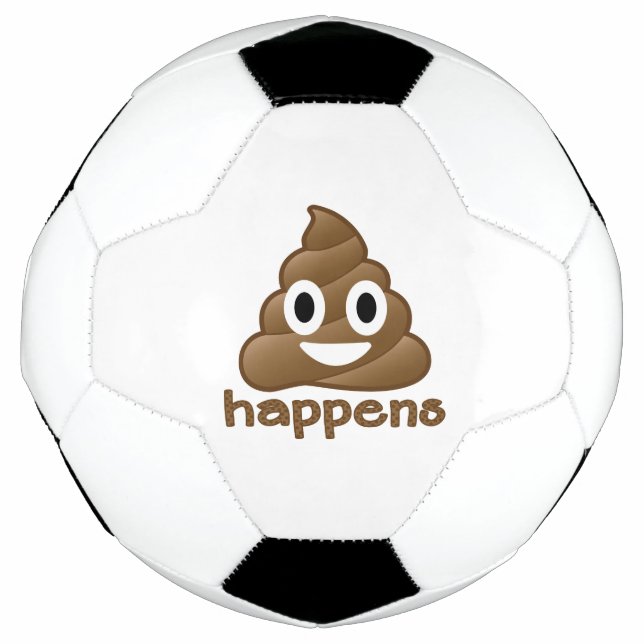 Bola De Futebol Poop Happens Emoji (Frente)