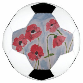 Bola De Futebol Poppies Vermelhos Selvagens