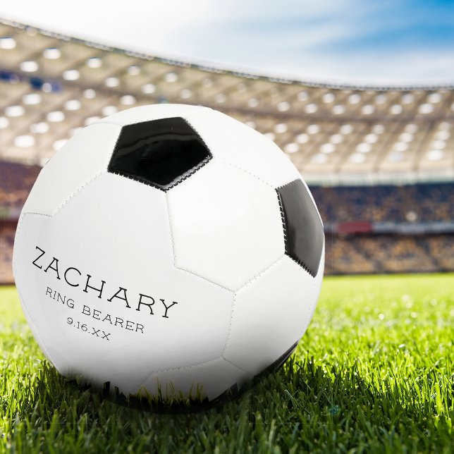 Bola De Futebol Porta-aliança de casamento personalizado (Customized Wedding Ring Bearer Keepsake Soccer Ball)