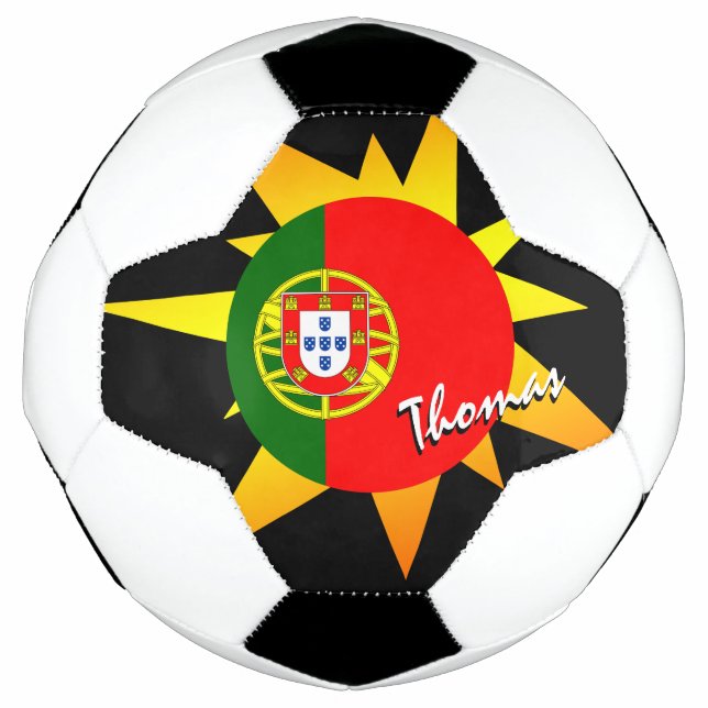 Bola De Futebol Portugal Futebol e Bandeira Portuguesa / BANG (Frente)