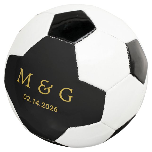 Bola de Futebol Premium Personalizada com Monogram (Três quartos)