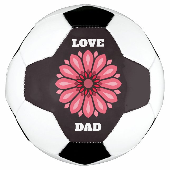BOLA DE FUTEBOL PRESENÇA DE FLOR MODERNA COLORIDA PARA FILHA IRMÃ  (Frente)