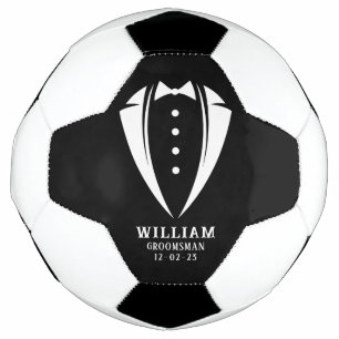 Bola De Futebol Presentes Únicos para Padrinhos Smoking Preto e
