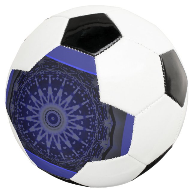Bola de Futebol Preta Branca e Roxa (Três quartos)