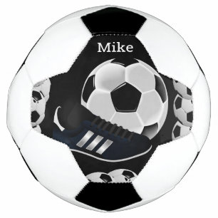 Bola de Futebol Preta e Branca