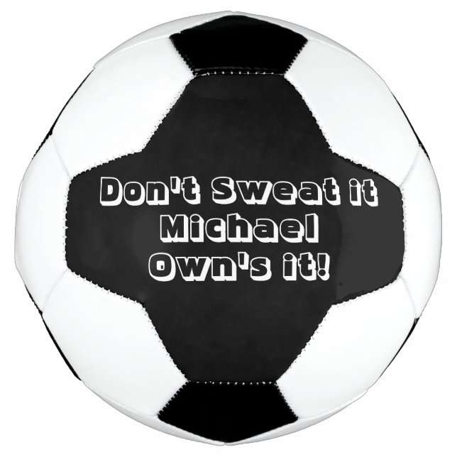 Bola de Futebol Preta e Branca (Frente)