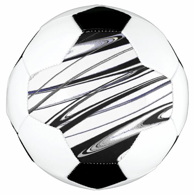 Bola De Futebol Preto e Branco Moderno (Frente)