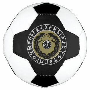 Bola De Futebol Proteção de Rune Viking Dragão