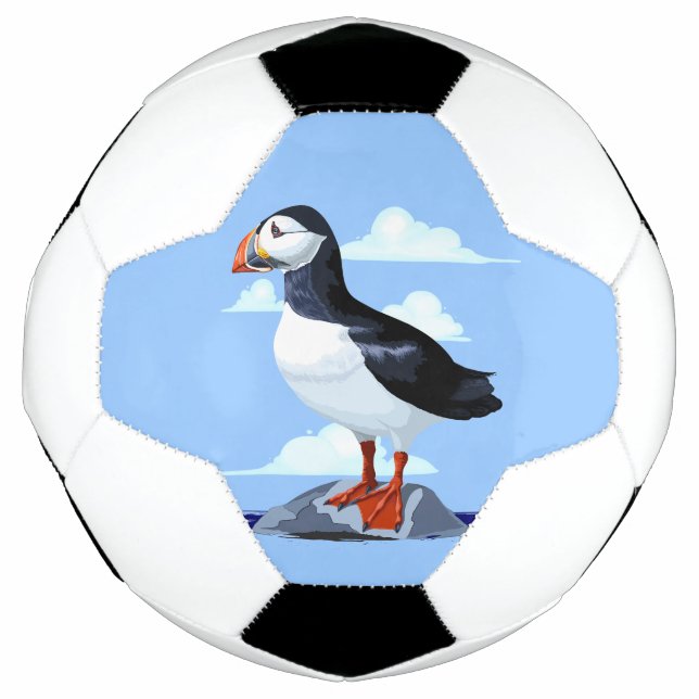 Bola De Futebol Puffin Cute Atlantic Seabird (Frente)