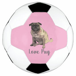 Bola De Futebol Pug Amor