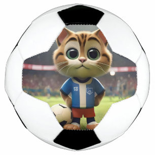 Bola De Futebol "Purr-fect Striker: O Gato de Futebol 3D"