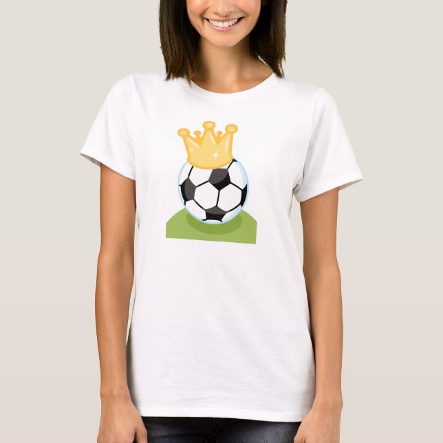 Bola de futebol que veste t-shirt e presentes da (Frente)