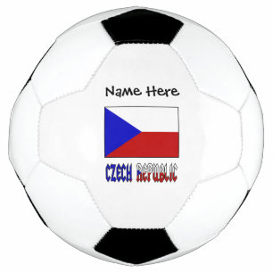Bola De Futebol República Tcheca e Nome Personalizado Bandeira da
