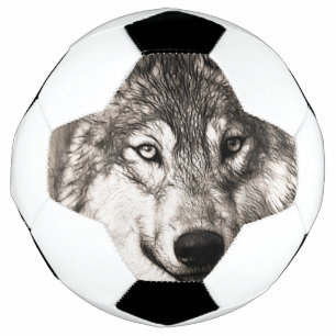 Bola De Futebol Retrato de lobo