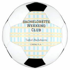 BOLA DE FUTEBOL RETRO BACHELORETTE FIM DE SEMANA CLUBE AZUL AMAREL