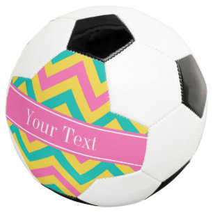 Bola De Futebol Rosa Quente 2 Teto Abacaxi LG Chevron Nome Monogra