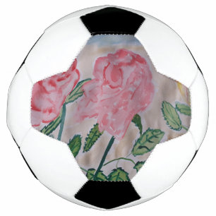 Bola De Futebol Rosas de Verão abstrato