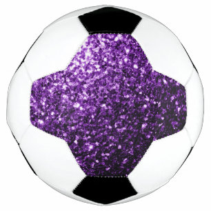 Bola De Futebol Roxo escuro brilho falso brilha bling