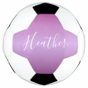 Bola De Futebol Roxo Violeta & Letra Personalizada Branca