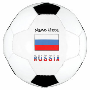 Bola De Futebol Rússia Bandeira Russa Preta Personalização