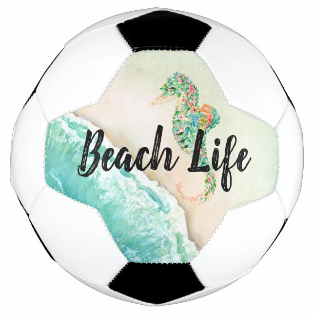 Bola De Futebol Saltwater Beach Life Seacavalo (Frente)