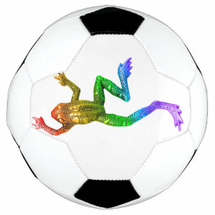 Bola De Futebol Sapo colorido arco-íris de SlipperyJoe renderizado