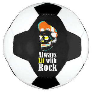 Bola De Futebol Sempre iluminado com rocha