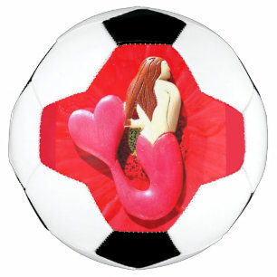 Bola De Futebol sereia ruiva de cauda cardíaca