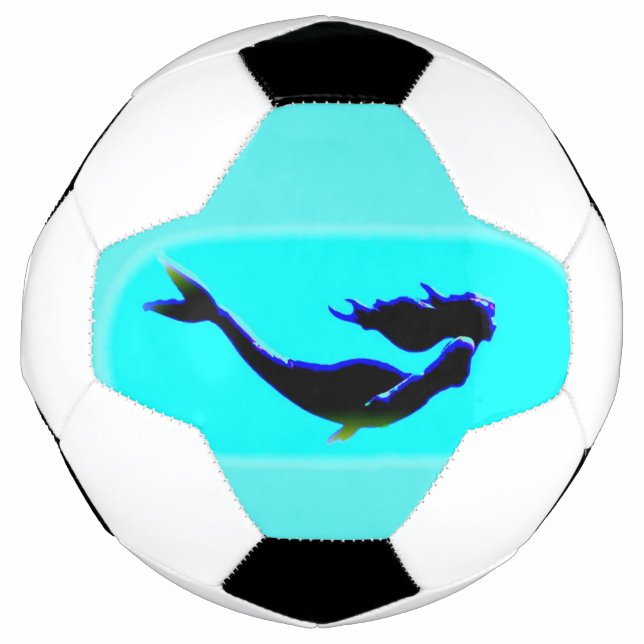 Bola De Futebol sereia submarina negra (Frente)