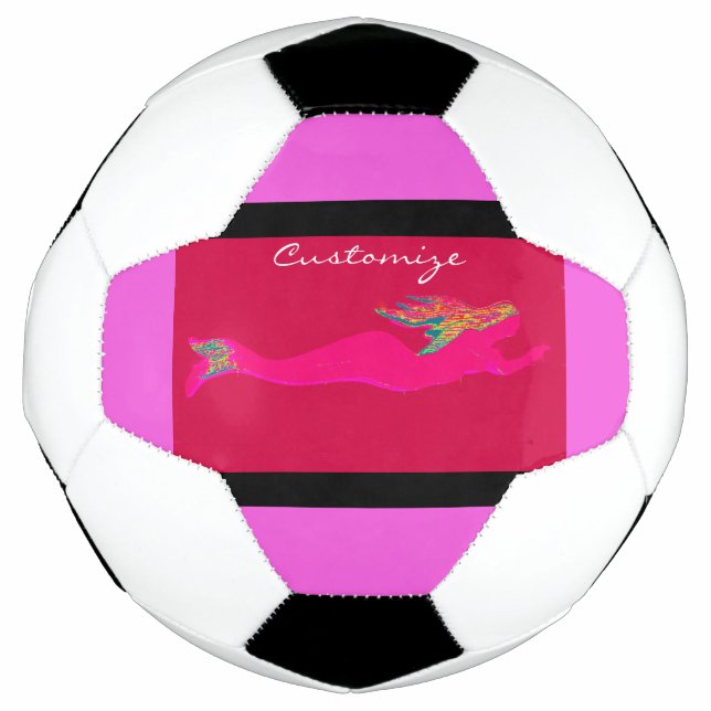 Bola De Futebol sereia submarina rosa (Frente)