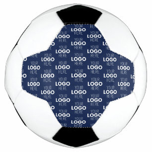 Bola De Futebol Seu logotipo ou imagem repetida padrão Azul-mari