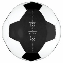 Bola De Futebol Seu nome como Alienígena Glifos - Preto Único