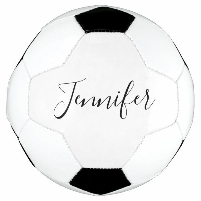 Bola De Futebol Seu Nome | Escrita Elegante (Frente)