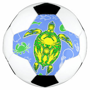 Bola De Futebol Símbolo da Vida Marinha do Recife de Coral de Tart