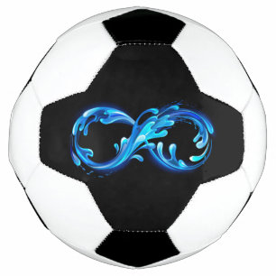 Bola De Futebol Símbolo Infinito de Água Fria e Clara