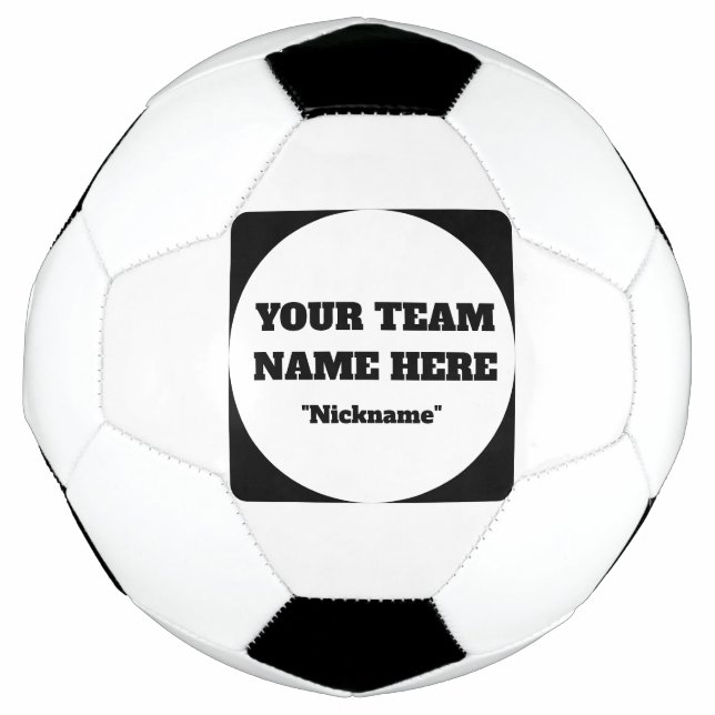 Bola De Futebol Simple Customisable Soccer Team Name  (Frente)