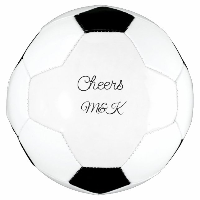 Bola De Futebol Simple minimal add name cheers couple name custom  (Frente)