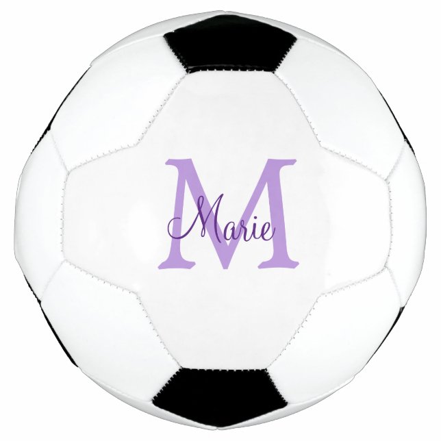 Bola De Futebol simple minimal add name monogram pink red   throw  (Frente)