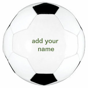 Bola De Futebol Simples minimal verde adicione seu texto nome foto