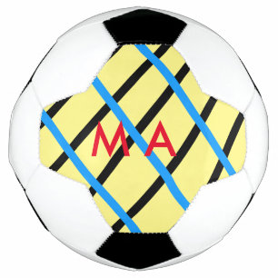 Bola De Futebol Simples monograma adicione seu nome com letra míni