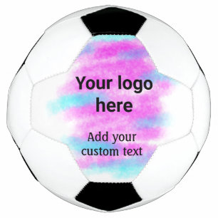 Bola De Futebol Simples pi vermelho aquarela adicione seu logotipo